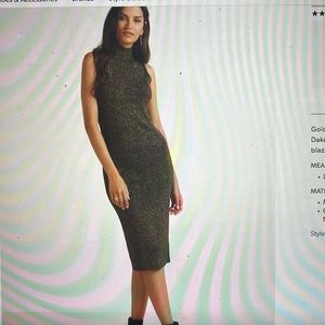 BB DAKOTA SPARKLE NINA DRESS- sweater turtleneck dress